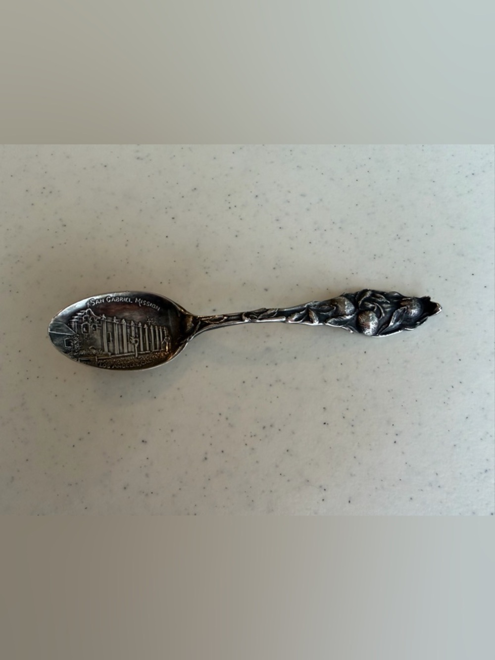 Vintage Sterling Silver San Gabriel Mission Spoon Los Angeles CA Souvenir .925